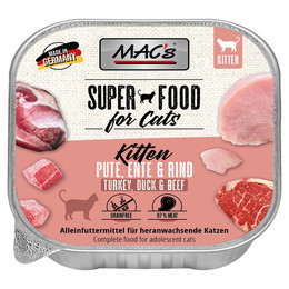 Produktbild von MAC's Cat Kitten Nassfutter Pute, Ente, Rind - 16 x 100 g