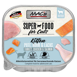 Produktbild von MAC's Cat Kitten Nassfutter Pute, Huhn, Lachs - 16 x 100 g