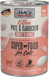 Produktbild von MAC's Cat Kitten Pute & Kaninchen - 6 x 400 g