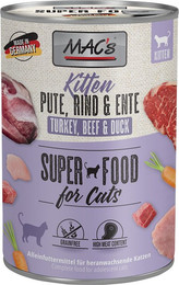 Produktbild von MAC's Cat Kitten Pute, Rind & Ente - 6 x 400 g
