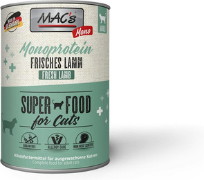 Produktbild von MAC's Cat Mono Sensitive 400g Dose Katzennassfutter Sparpaket 12 x 400 Gramm Lamm