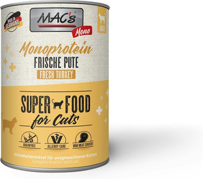 Produktbild von MAC's Cat Mono Sensitive 400g Dose Katzennassfutter Sparpaket 12 x 400 Gramm Pute