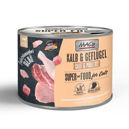 Produktbild von Mac's Cat Nassfutter Feinschmecker Kalb & Geflügel 6x200g