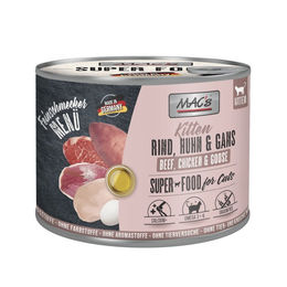 Produktbild von Mac's Cat Nassfutter Feinschmecker Kitten Rind, Huhn & Gans 6x200g