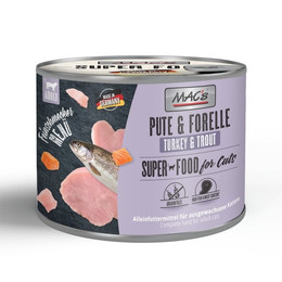 Produktbild von Mac's Cat Nassfutter Pute & Forelle - 6 x 100 g