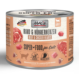 Produktbild von MAC's Cat Nassfutter Rind & Hühnerherzen - 6 x 200 g