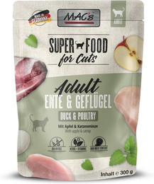 Produktbild von MAC´s CAT Pouchbeutel 300 Gramm Katzennassfutter Sparpaket 12 x 300 Gramm Ente & Geflügel
