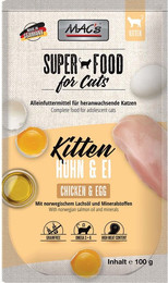 Produktbild von MAC's Cat Pouchpack Kitten Huhn & Ei - 12 x 100 g