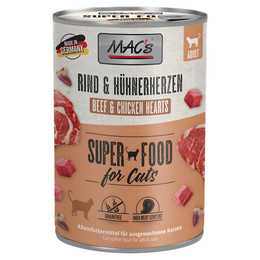 Produktbild von MAC's Cat Rind & Hühnerherzen - 6 x 400 g
