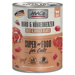 Produktbild von MAC's Cat Rind & Hühnerherzen - 6 x 800 g