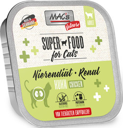Produktbild von MAC's Cat Vetcare Diätnahrung 100g Schale Katzennassfutter Sparpaket 32 x 100 Gramm Nierendiät Huhn