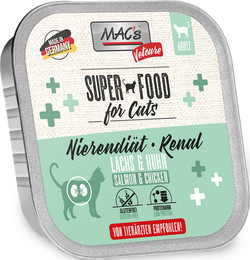 Produktbild von MAC's Cat Vetcare Diätnahrung 100g Schale Katzennassfutter Sparpaket 32 x 100 Gramm Nierendiät Lachs & Huhn