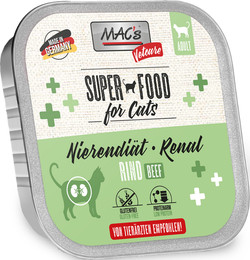 Produktbild von MAC's Cat Vetcare Diätnahrung 100g Schale Katzennassfutter Sparpaket 32 x 100 Gramm Nierendiät Rind