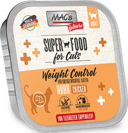 Produktbild von MAC's Cat Vetcare Diätnahrung 100g Schale Katzennassfutter Sparpaket 32 x 100 Gramm Weight Control Huhn