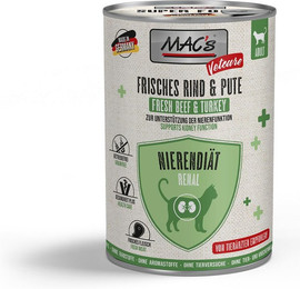 Produktbild von MAC's CAT Vetcare Nierendiät Rind & Pute - 6 x 400 g