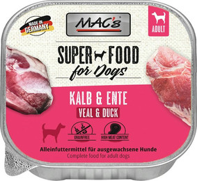 Produktbild von MAC's Dog 150g Hundenassfutter Sparpaket 22 x 150 Gramm Kalb & Ente