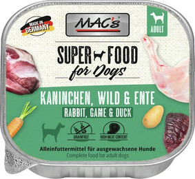 Produktbild von MAC's Dog 150g Hundenassfutter Sparpaket 22 x 150 Gramm Kaninchen, Wild & Ente