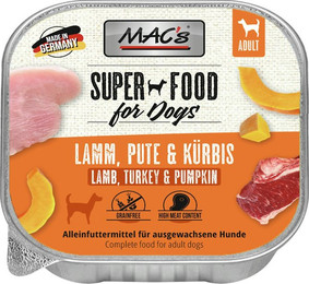 Produktbild von MAC's Dog 150g Hundenassfutter Sparpaket 22 x 150 Gramm Lamm, Pute & Kürbis