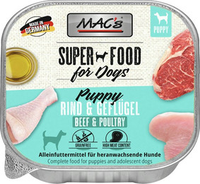 Produktbild von MAC's Dog 150g Hundenassfutter Sparpaket 22 x 150 Gramm PUPPY Geflügel, Herz & Leber