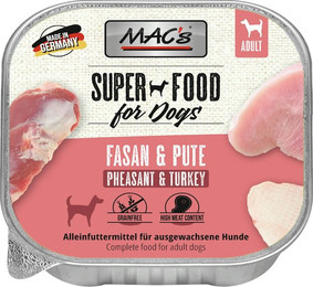 Produktbild von MAC's Dog 150g Hundenassfutter Sparpaket 22 x 150 Gramm Pute & Fasan
