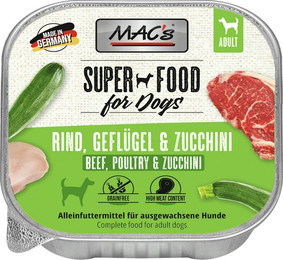Produktbild von MAC's Dog 150g Hundenassfutter Sparpaket 22 x 150 Gramm Rind, Geflügel & Zucchini