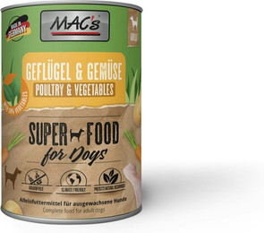 Produktbild von MAC´s DOG 400 Gramm Hundenassfutter Sparpaket 12 x 400 Gramm Geflügel & Gemüse
