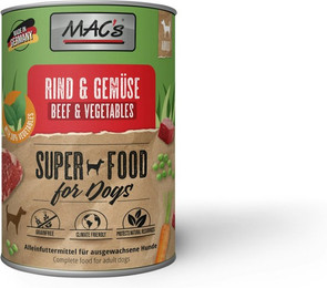 Produktbild von MAC´s DOG 400 Gramm Hundenassfutter Sparpaket 12 x 400 Gramm Rind & Gemüse