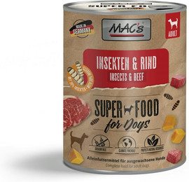 Produktbild von MAC´s DOG 750 Gramm Hundenassfutter 6 x 750 Gramm Insekten & Rind