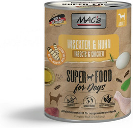 Produktbild von MAC´s DOG 750 Gramm Hundenassfutter Sparpaket 12 x 750 Gramm Insekten & Huhn