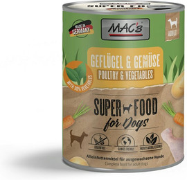 Produktbild von MAC´s Dog 800 Gramm Hundenassfutter Sparpaket 12 x 800 Gramm Geflügel & Gemüse