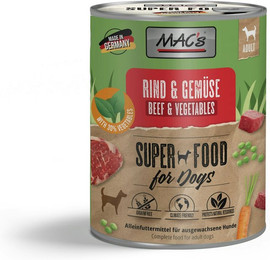 Produktbild von MAC´s Dog 800 Gramm Hundenassfutter Sparpaket 12 x 800 Gramm Rind & Gemüse