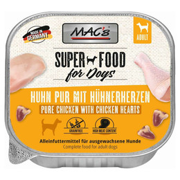 Produktbild von MAC's Dog Huhn pur mit Hühnerherzen - 10 x 150 g