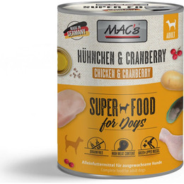 Produktbild von MAC's Dog Hühnchen & Cranberry Nassfutter - 6 x 800 g