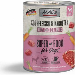 Produktbild von MAC's Dog Kopffleisch & Karotten Nassfutter - 6 x 800 g