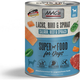Produktbild von MAC's Dog Lachs, Rind & Spinat - 6 x 800 g