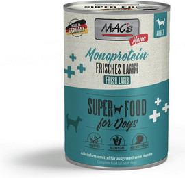 Produktbild von MAC's Dog MONO Sensitive 400g Dose Hundenassfutter Sparpaket 12 x 400 Gramm Lamm