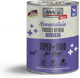 Produktbild von MAC's Dog MONO Sensitive 800g Dose Hundenassfutter 6 x 800 Gramm Wild & Hirsch