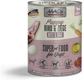Produktbild von MAC´s DOG Puppy 800 Gramm Hundenassfutter 6 x 800 Gramm Rind & Ziege