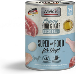 Produktbild von MAC´s DOG Puppy 800 Gramm Hundenassfutter Sparpaket 12 x 800 Gramm Huhn & Kalb