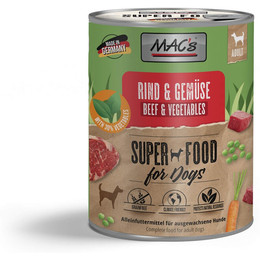 Produktbild von MAC's Dog Rind & Gemüse Nassfutter - 6 x 800 g