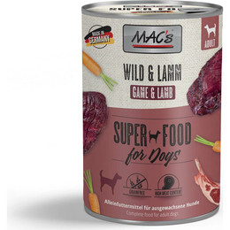 Produktbild von MAC's Dog Wild & Lamm Nassfutter - 6 x 400 g