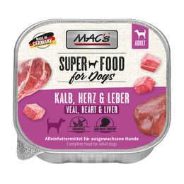 Produktbild von MAC's Hundefutter Kalb, Herz & Leber getreidefrei - 10 x 150 g