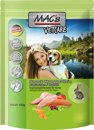 Produktbild von MAC'S Hundesnack Snack Kaninchen - 9 x 100 g
