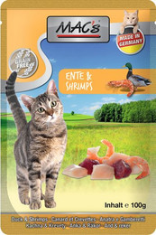 Produktbild von MAC'S Katzen-Nassfutter Ente und Shrimps - 12 x 100 g