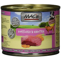 Produktbild von Mac'S Kopffleisch & Karotten Hundenassfutter - 6 x 200 g
