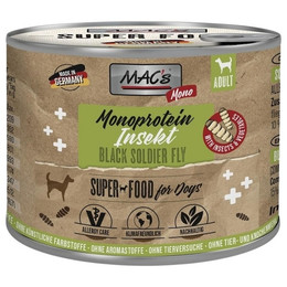 Produktbild von MAC's Monoprotein Insekten Nassfutter für Hunde - 6 x 180 g