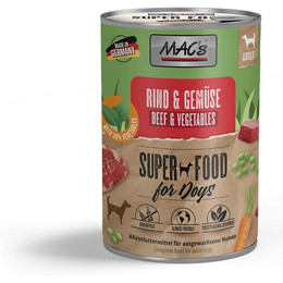 Produktbild von MAC's Nassfutter für Hunde Rind & Gemüse - 6 x 400 g