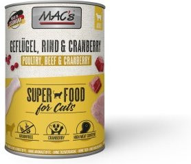 Produktbild von MAC's Nassfutter Katze Adult Geflügel, Rind und Cranberry - 24 x 400 g