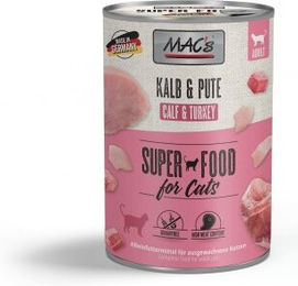 Produktbild von MAC's Nassfutter Katze Adult Kalb und Pute - 6 x 400 g