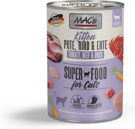Produktbild von MAC's Nassfutter Kitten Pute, Rind und Ente - 6 x 400 g